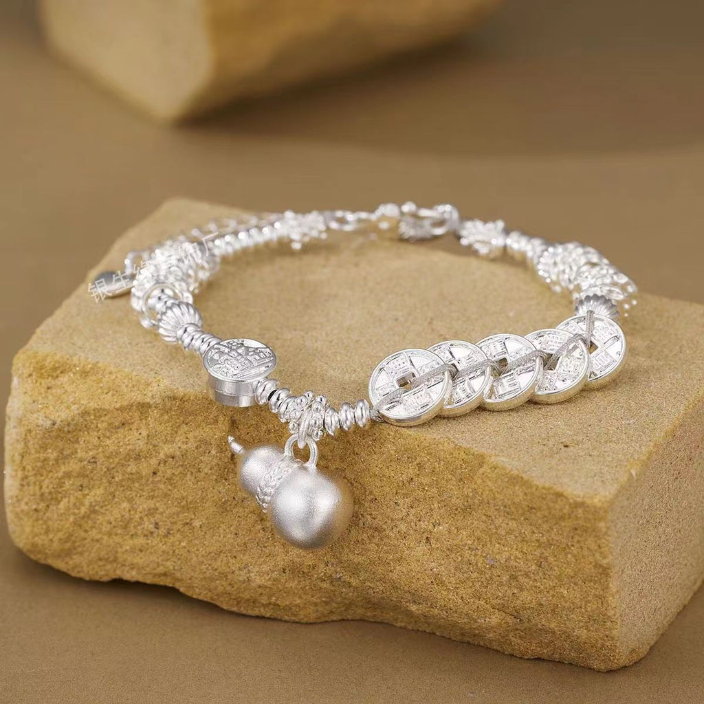 Five Emperors Coins Gourd Bracelet ,Simple &Versatile