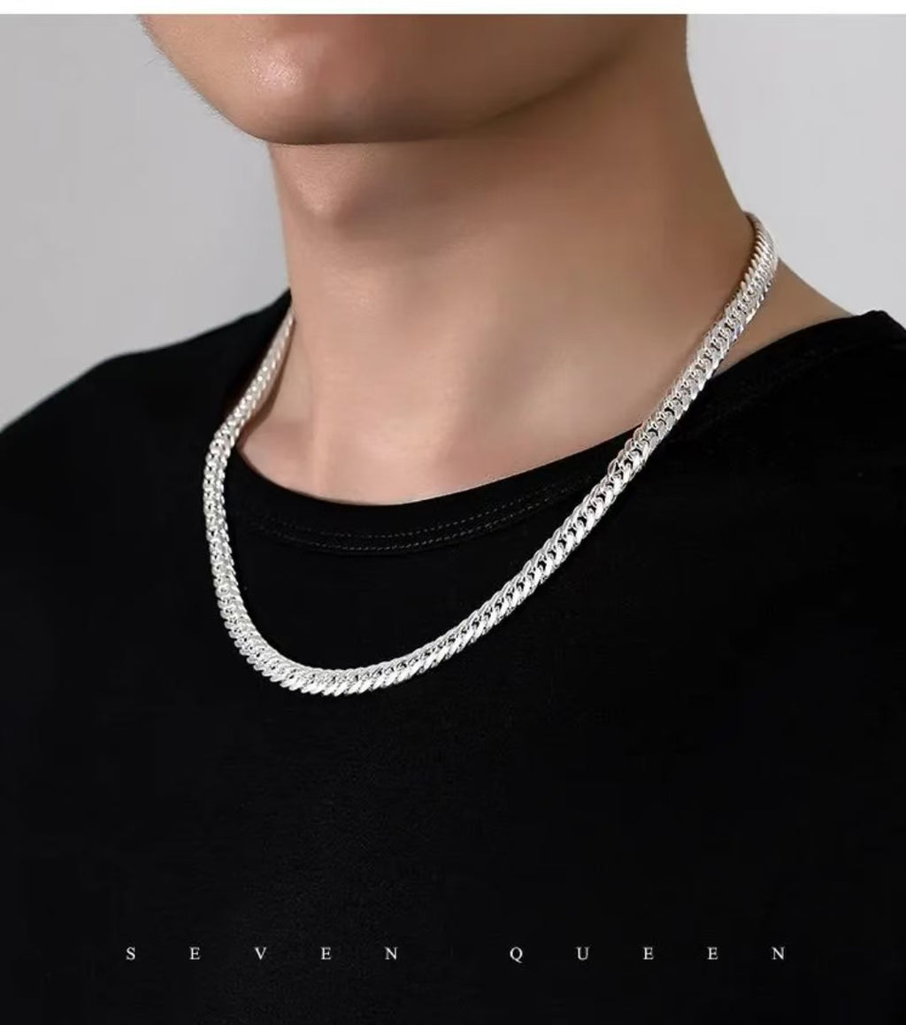 Men Cuban Link Necklace Minimalist Valentine Gift For Him