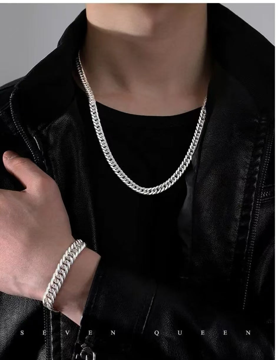 Men Cuban Link Necklace Minimalist Valentine Gift For Him