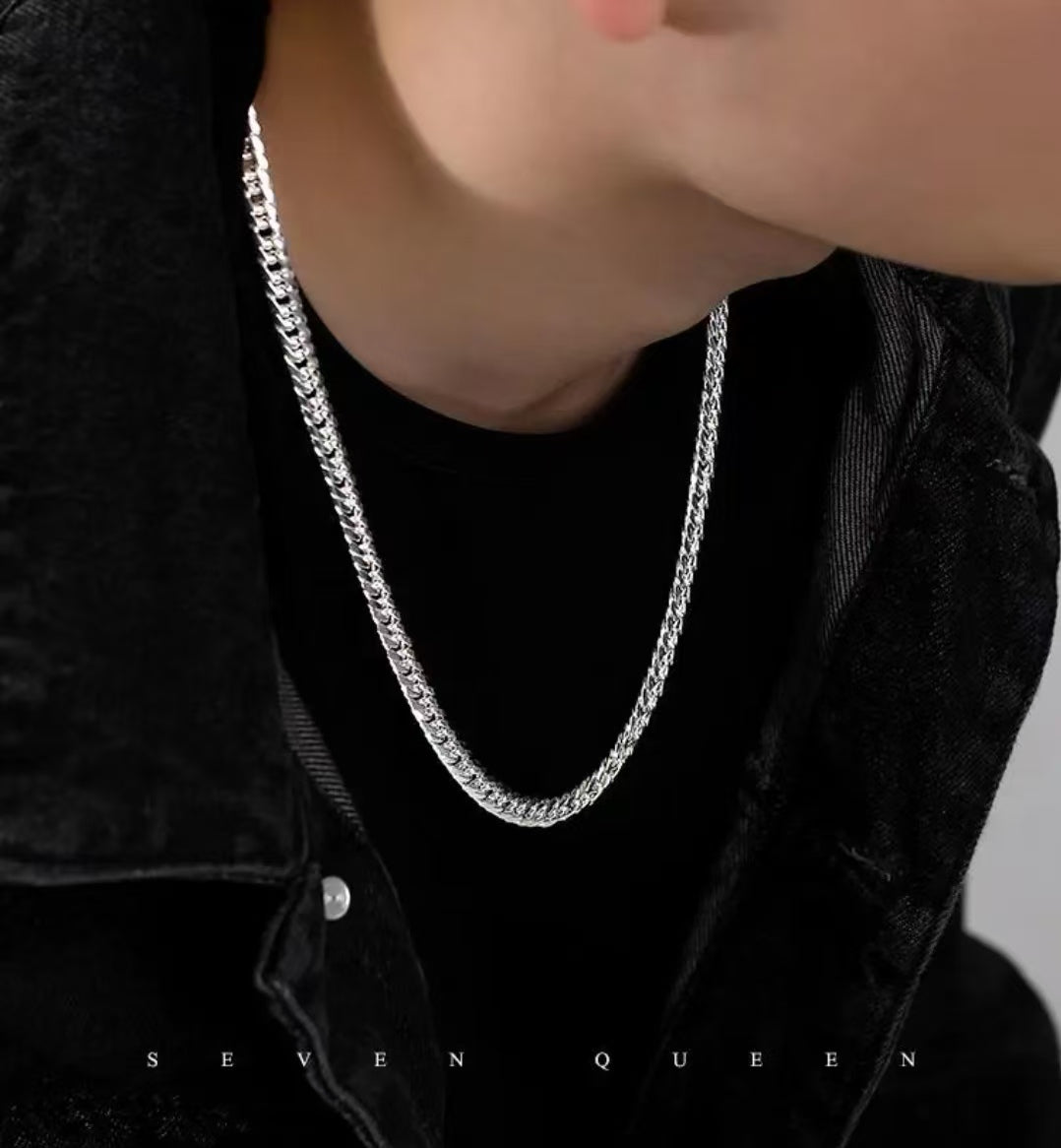 Men Cuban Link Necklace Minimalist Valentine Gift For Him