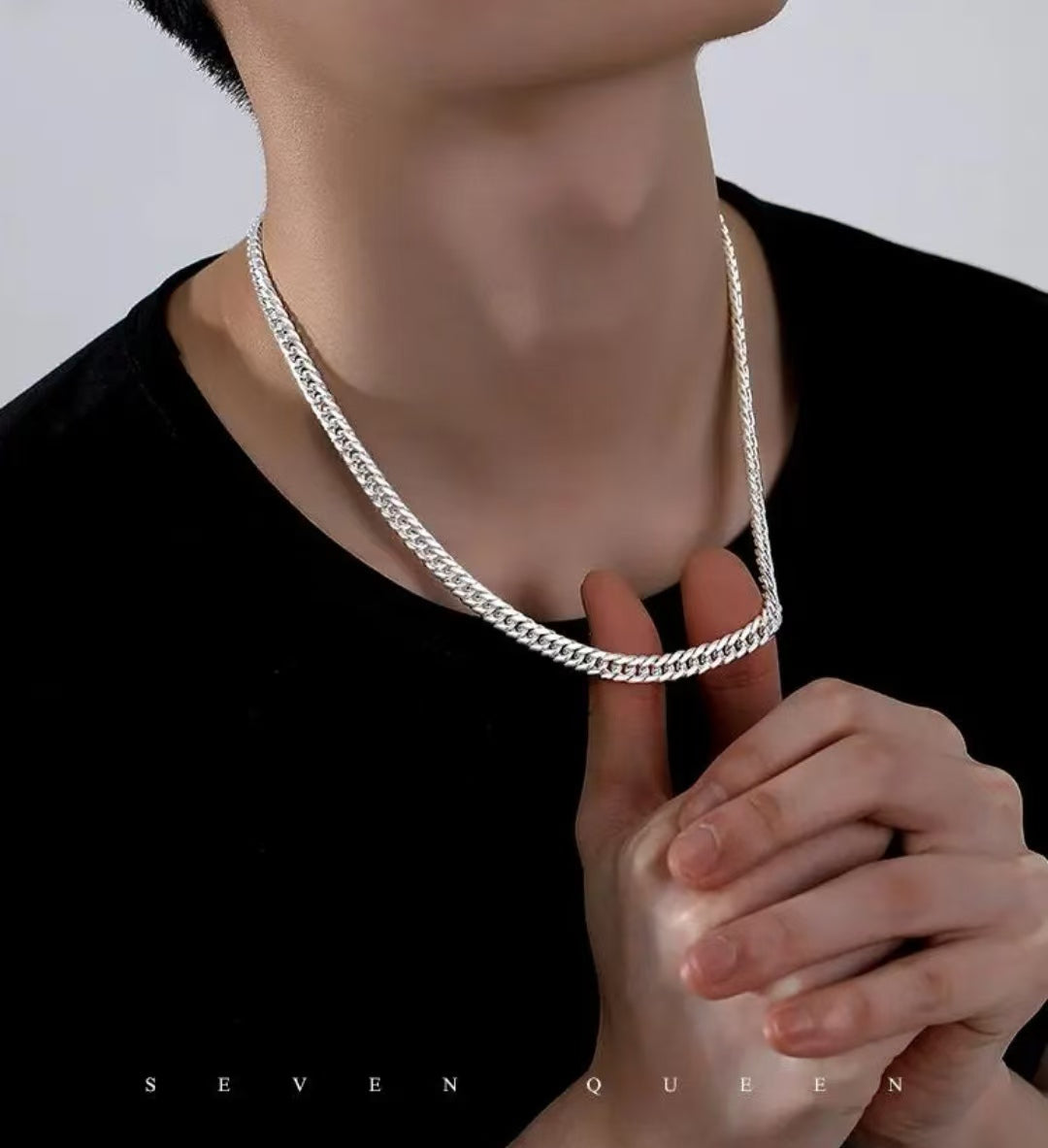Men Cuban Link Necklace Minimalist Valentine Gift For Him