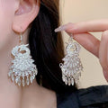 Starwhisper Jewelry | Vintage Peacock Filigree Earrings