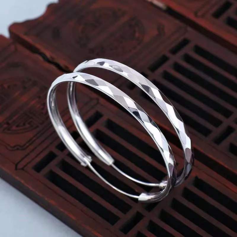 Faceted Cut Large Hoop Earrings Daily Wear Classic Women Fashion Jewelry Gift
