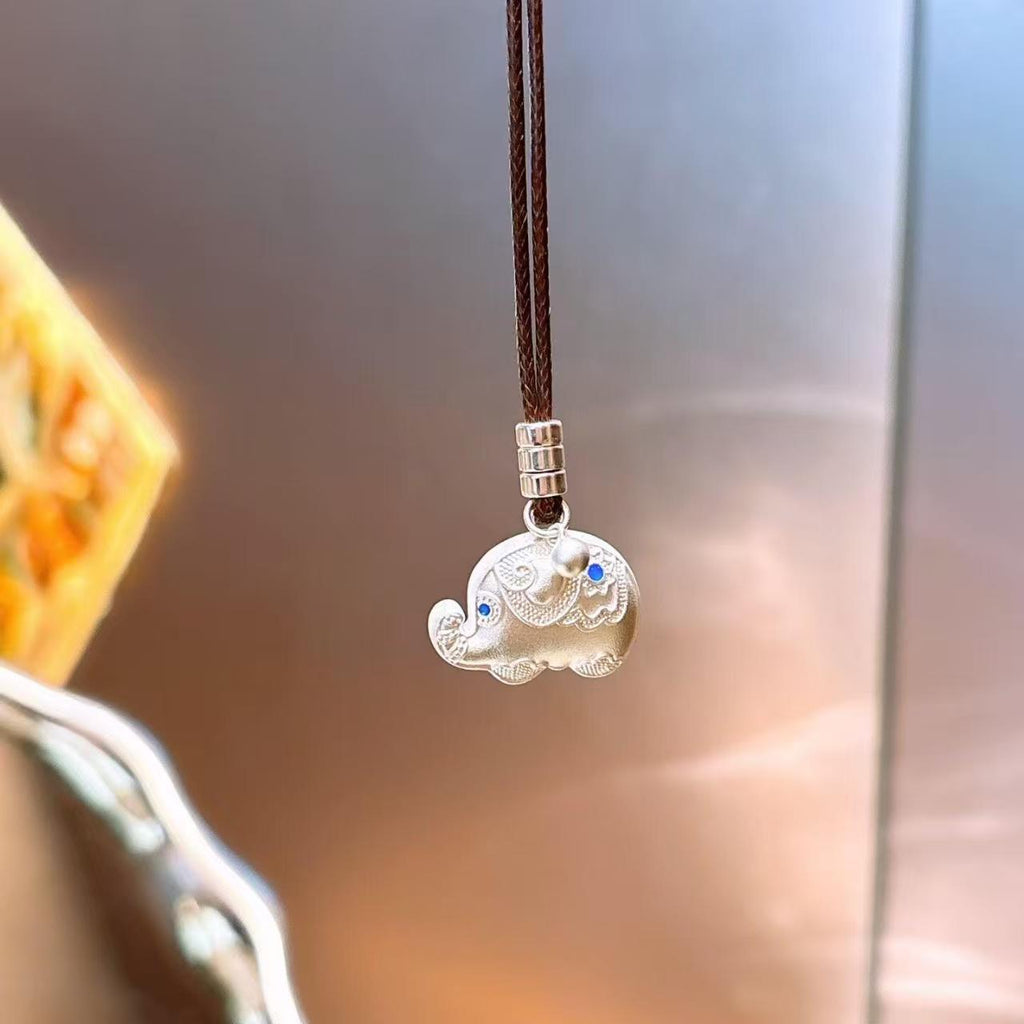 Fashion Elephant Pendant Necklace Bohemian Animal Theme Charm Jewelry Daily Outfit Accessory Gift for Women Girl Friend