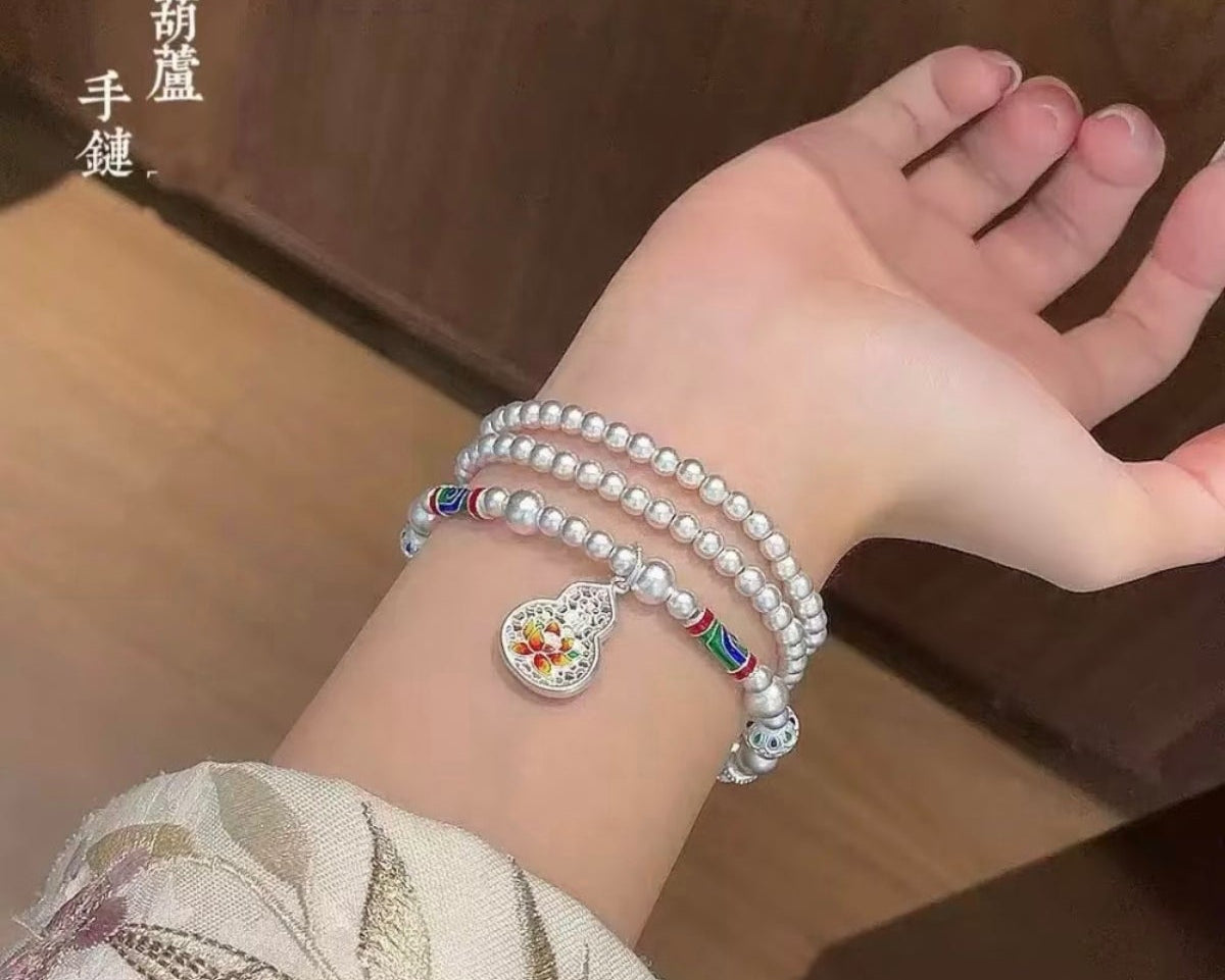 Enamel Gourd Bracelet, Simple & Versatile