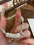 Five Emperors Coins God of Wealth Bracelet, Blessing Wealth Attracting Minimalist Unique Design Jewelry