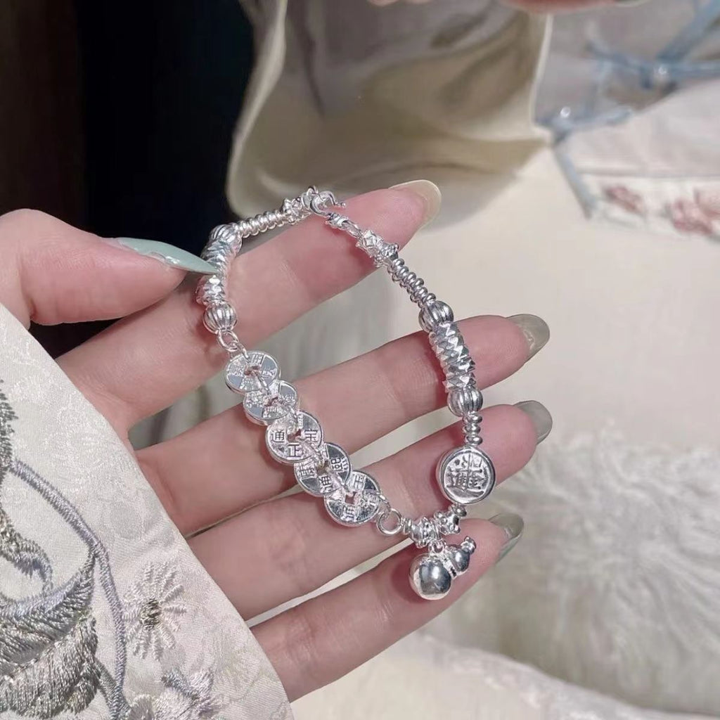 Five Emperors Coins Gourd Bracelet ,Simple &Versatile
