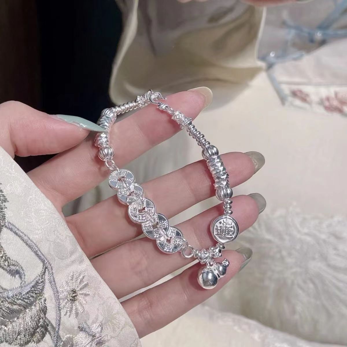 Five Emperors Coins Gourd Bracelet ,Simple &Versatile